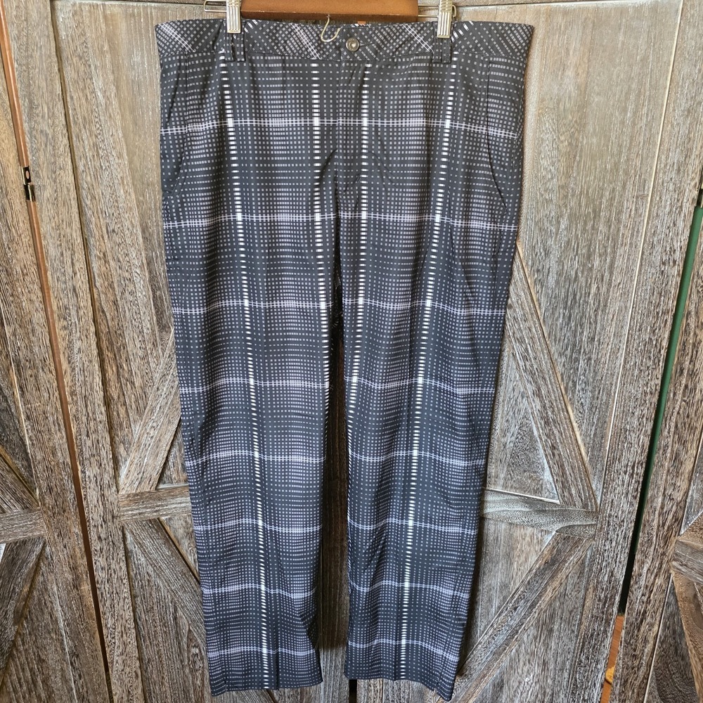 Ogio Pants Men's Size 38 x 32 Black Gray White Geometric Performance Golf Active